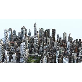 Manhattan District block01 Low Poly